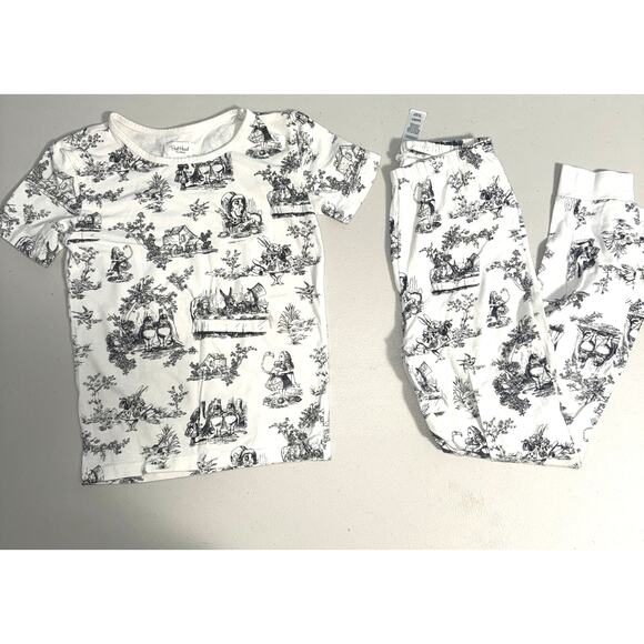 Bedhead Girls 8 Pajama Set Sleepwear Organic Cotton  Adventure in Wonderland - Picture 1 of 10